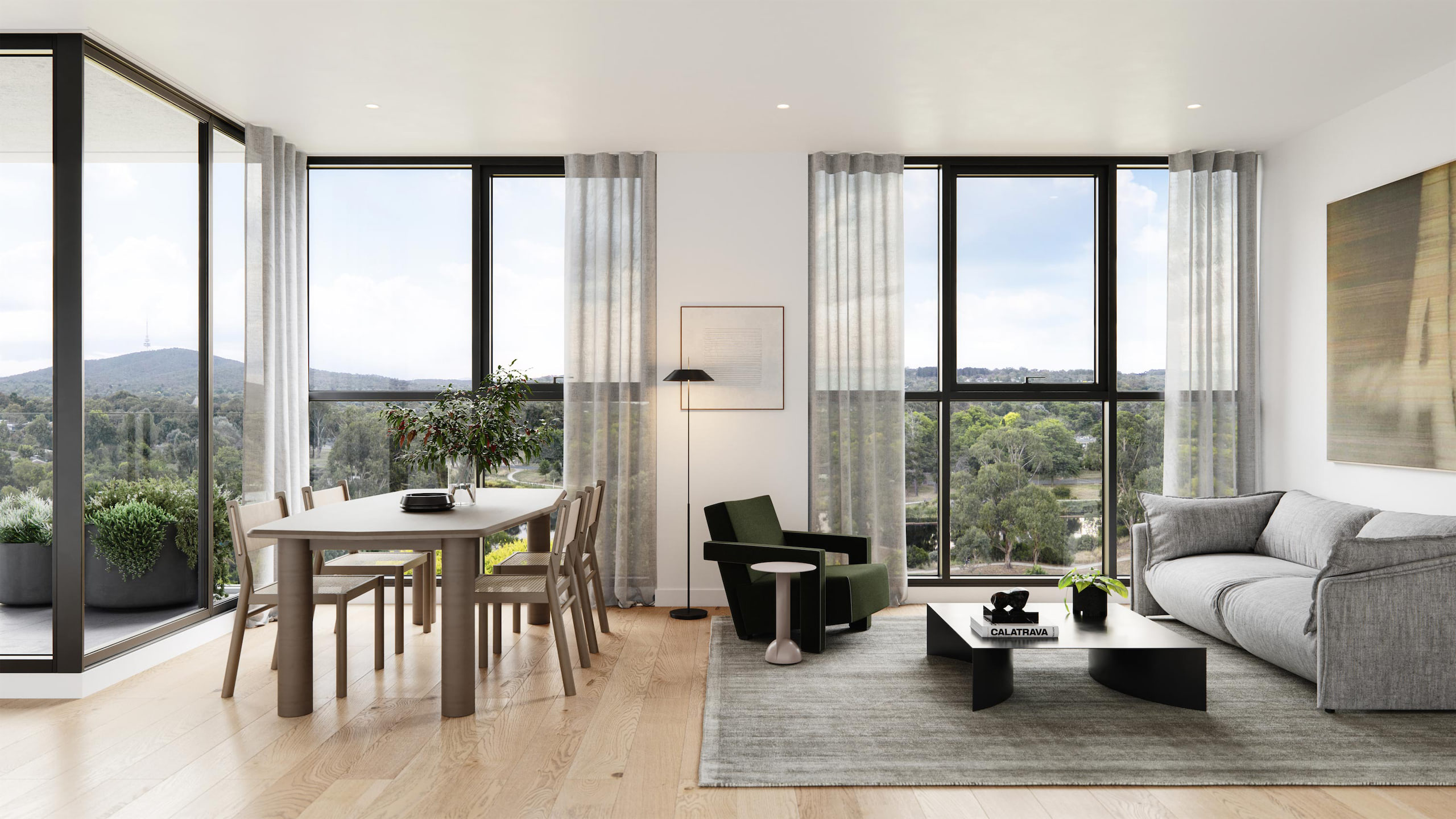Elevated views promoting De Burgh apartments to Canberra first home buyers