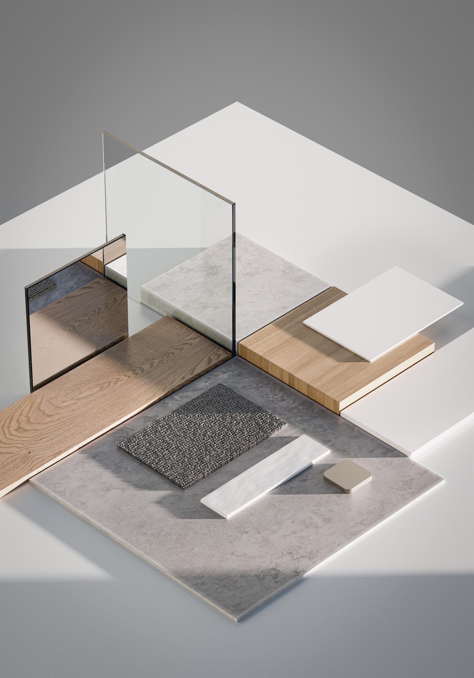 Deburgh Material Palette Board in the Light Scheme